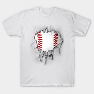 Shredded, Ripped and Torn Baseball T-Shirt